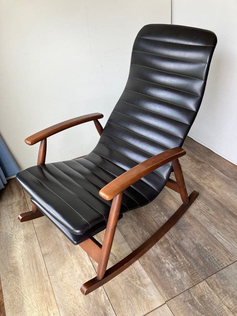 ミッドセンチュリー　ヴィンテージ 松田家具 ロッキングチェア　フットレスト付き