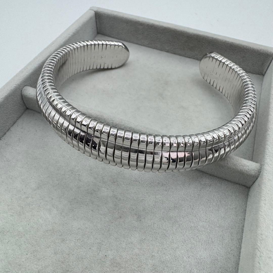 【人気】ORGONE バングル　シルバー　大きめ