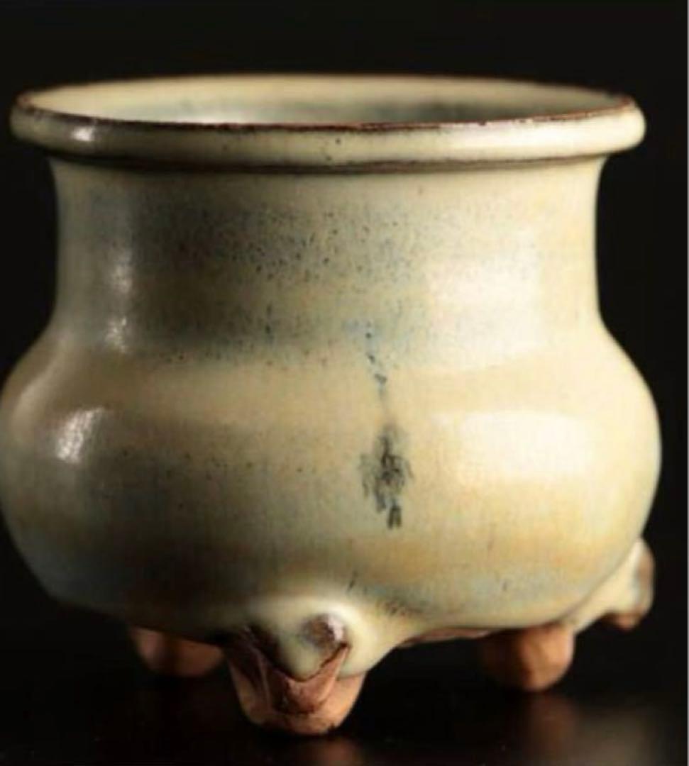 元時代　月白釉　鈞窯　香炉　中国　古美術　貴重