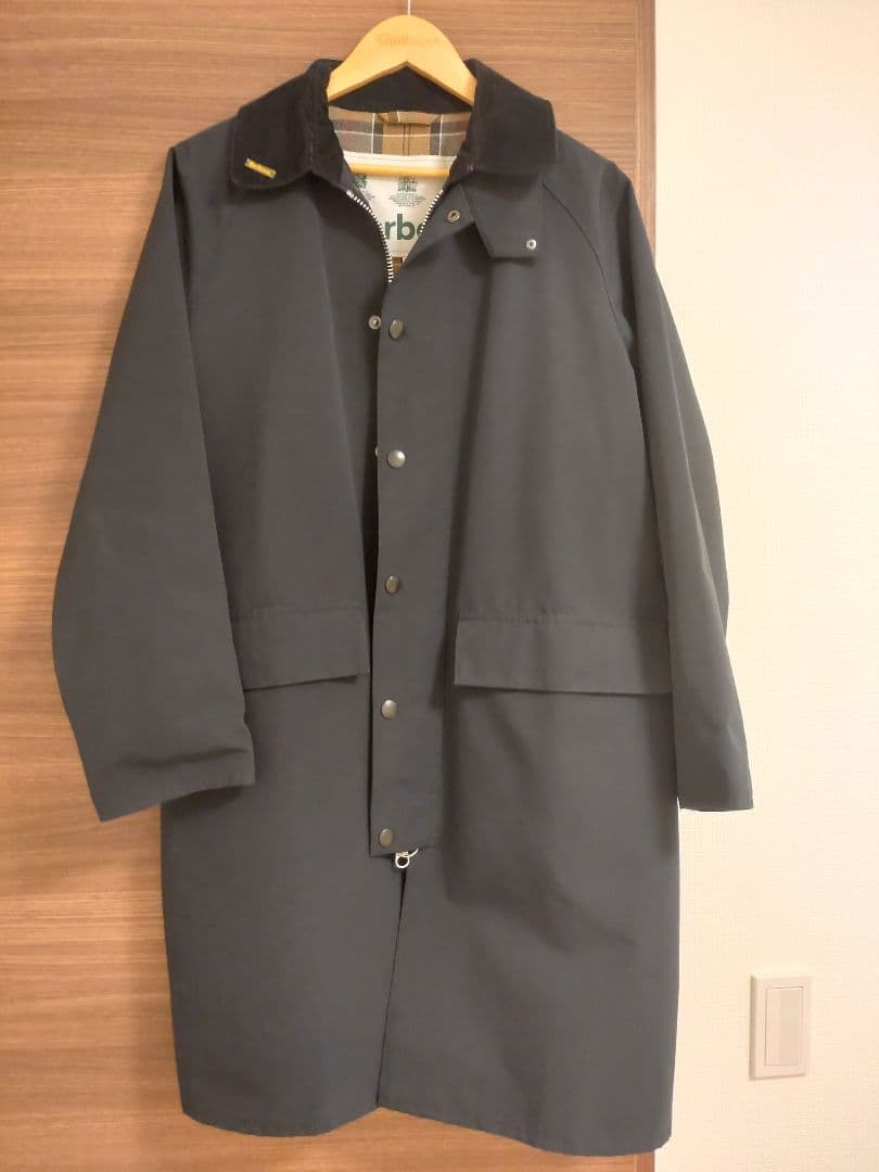 Barbour BURGHLEY バブアーバーレイ　ネイビー ノンワックス