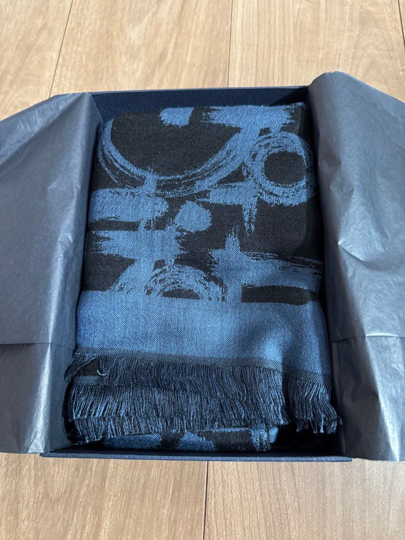 クリスチャンディオール ネイビー ブラック ストール、マフラー