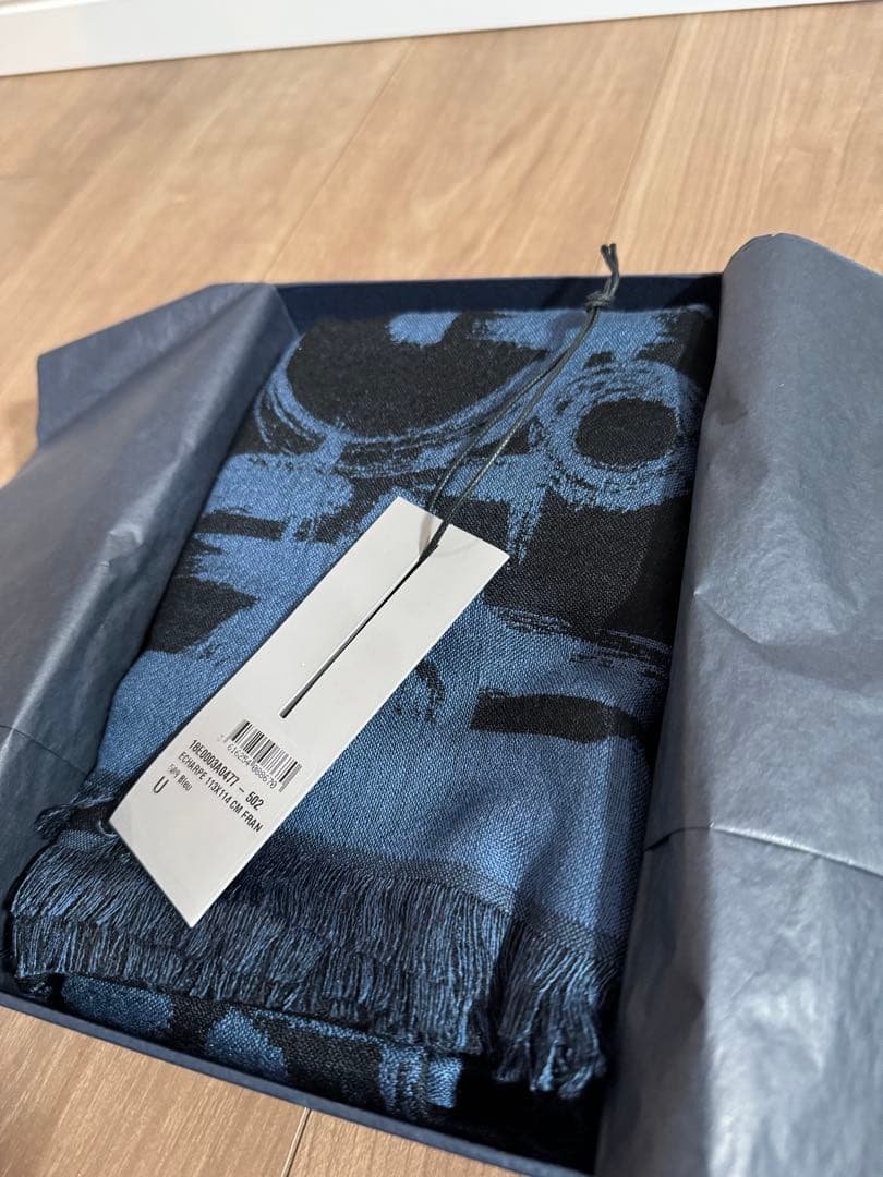 クリスチャンディオール ネイビー ブラック ストール、マフラー