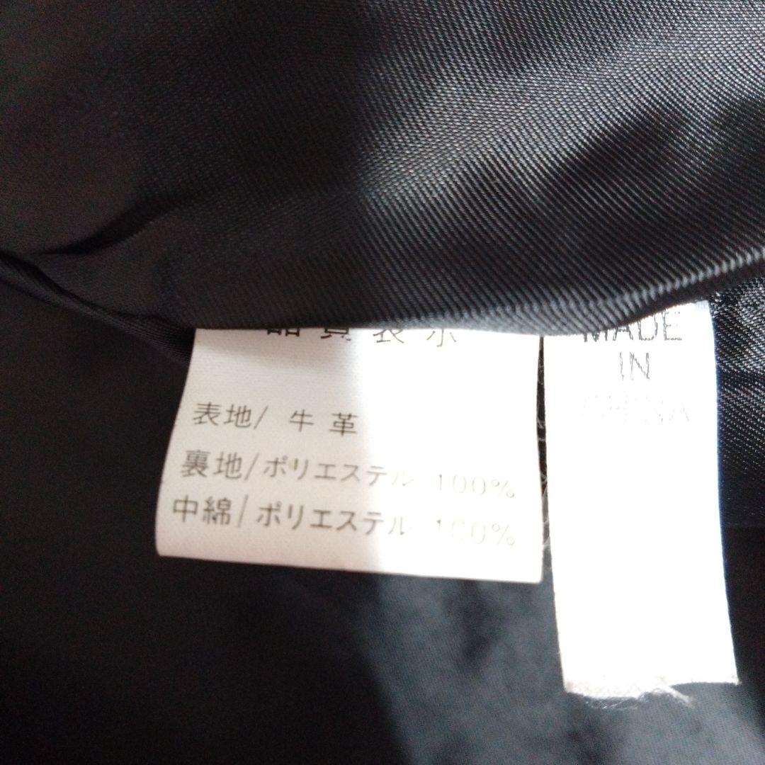 NANKAI ブラック レザー シングルライダース LL