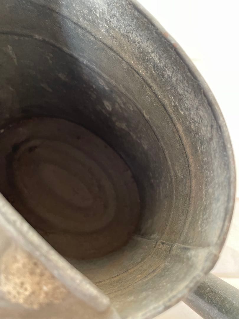 フランスアンティークブリキ　ジョウロ　ジャグ　花器　イギリスアンティークブリキ