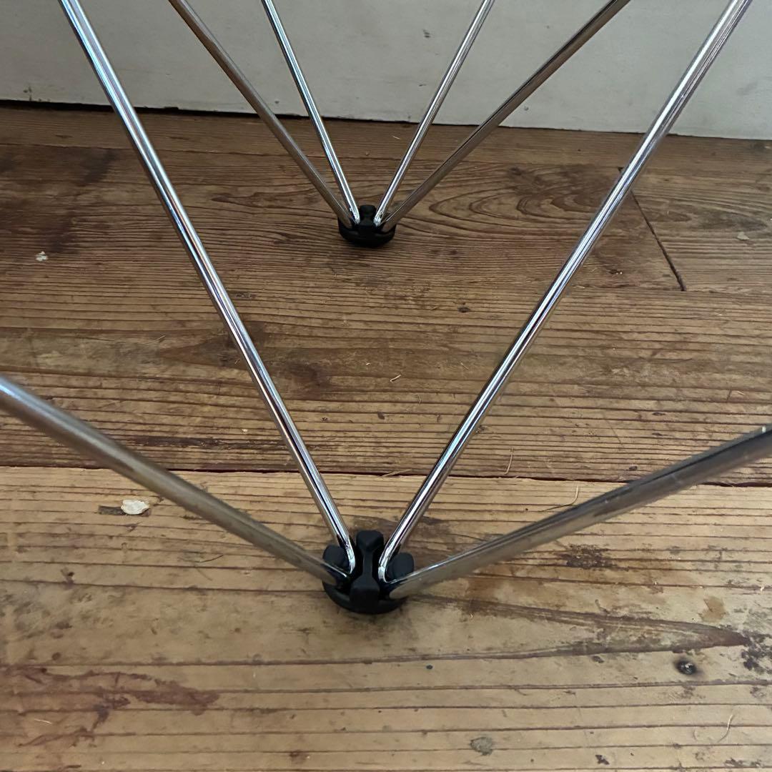 ヴィンテージ レトロ ガラス & クロム センターテーブル スペースエイジ