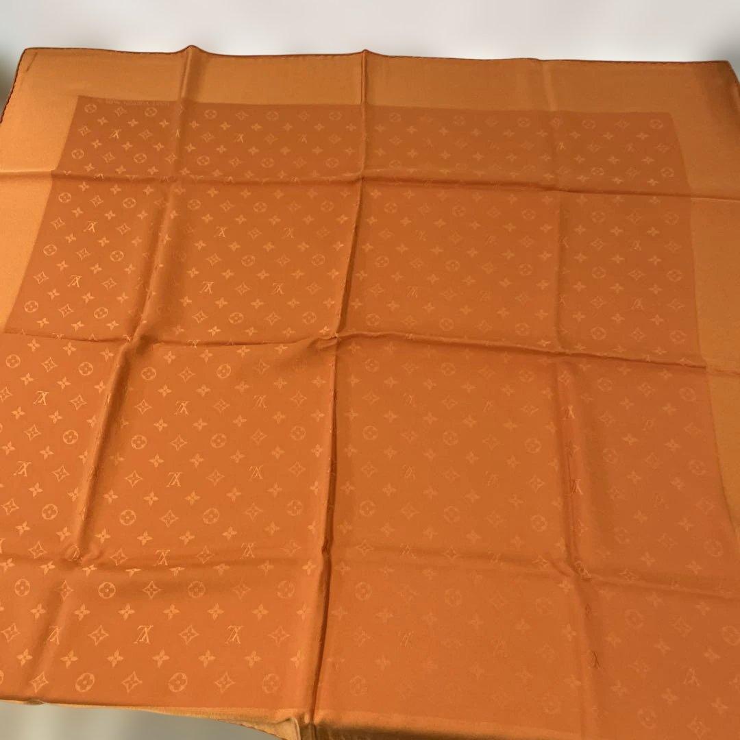 【未使用品】Louis Vuitton ルイヴィトン オレンジ シルクスカーフ