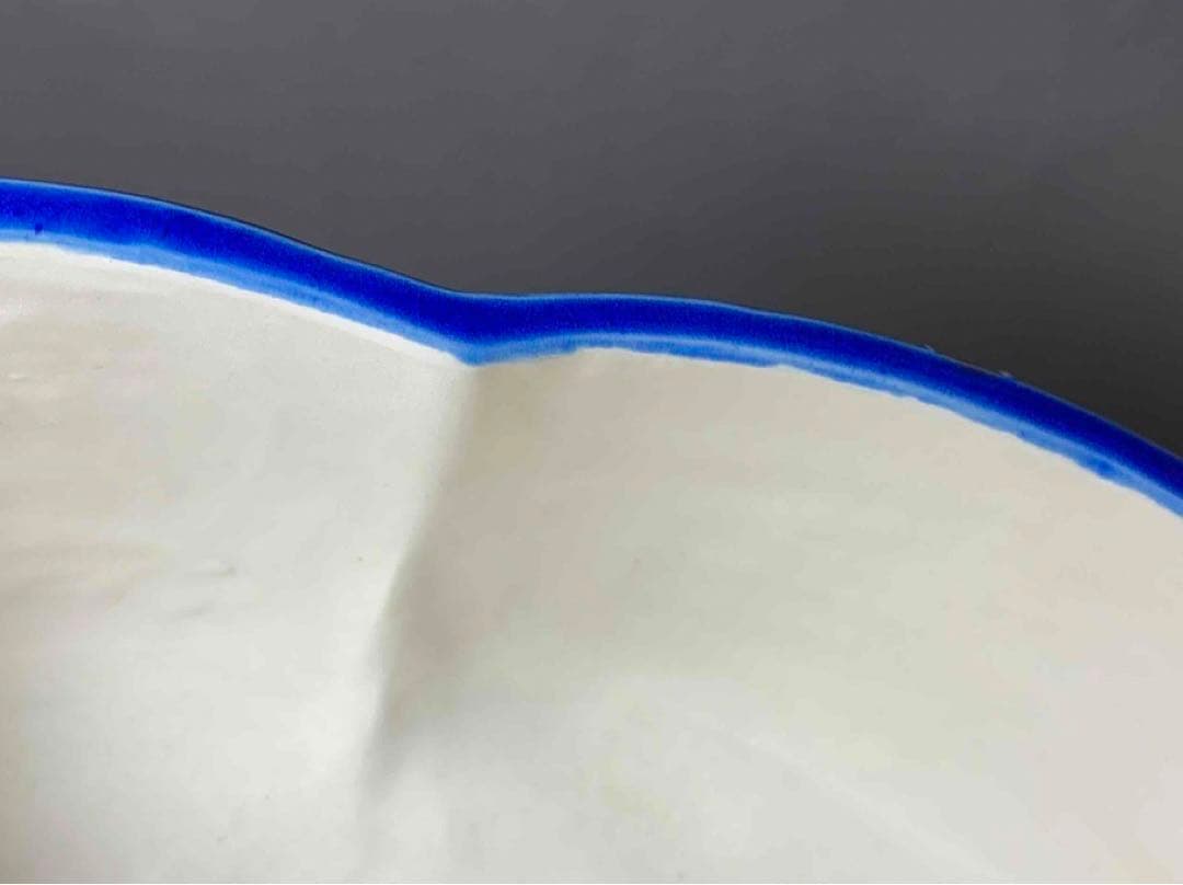 真葛　ルリ交趾　花丸　木瓜形食竜　宮川香斎　而妙斎御書付　茶道具