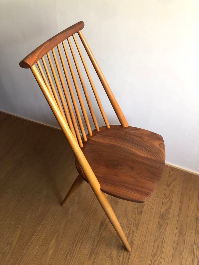 柏木工 シビルチェア1脚 ① ウォールナット&オーク無垢材 オイル仕様 飛騨高山