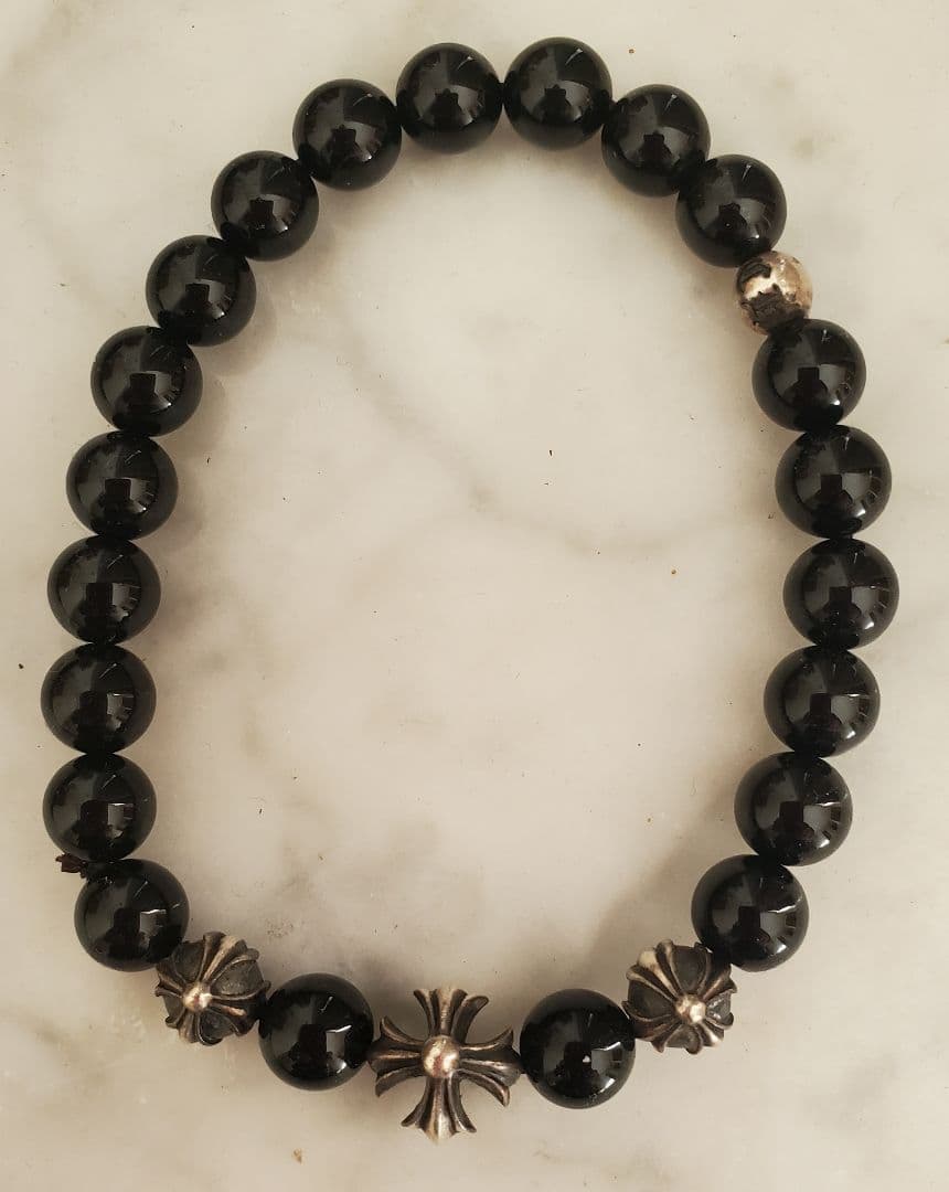 クロムハーツ オニキスビーズブレスレット
