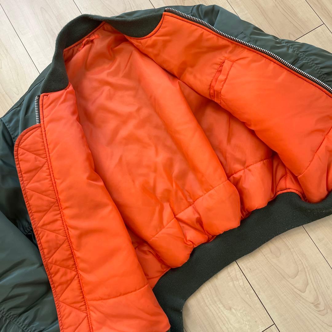 old uniqlo ma1 カーキ L