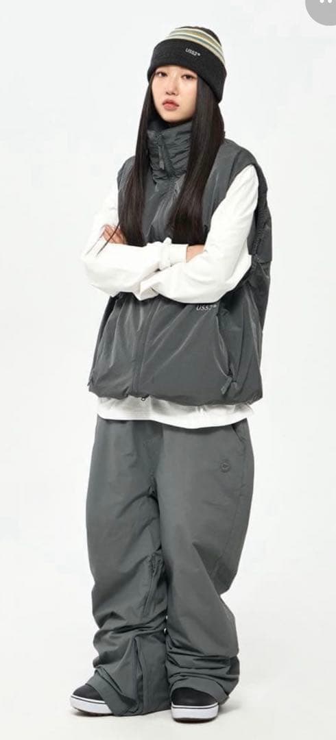 USS2 韓国スノーボードウェア パンツ グレー