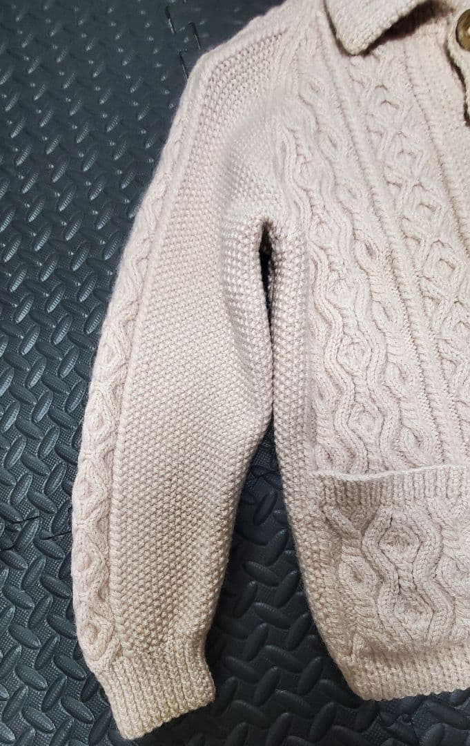 インバーアラン 3A 襟付きフルボタンカーディガン スコットランド製