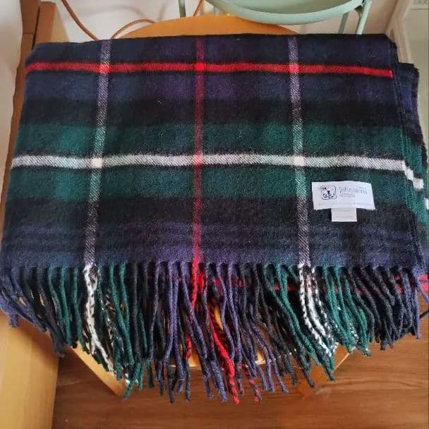 ジョンストンズ カシミヤ100%大判ストール マッケンジー