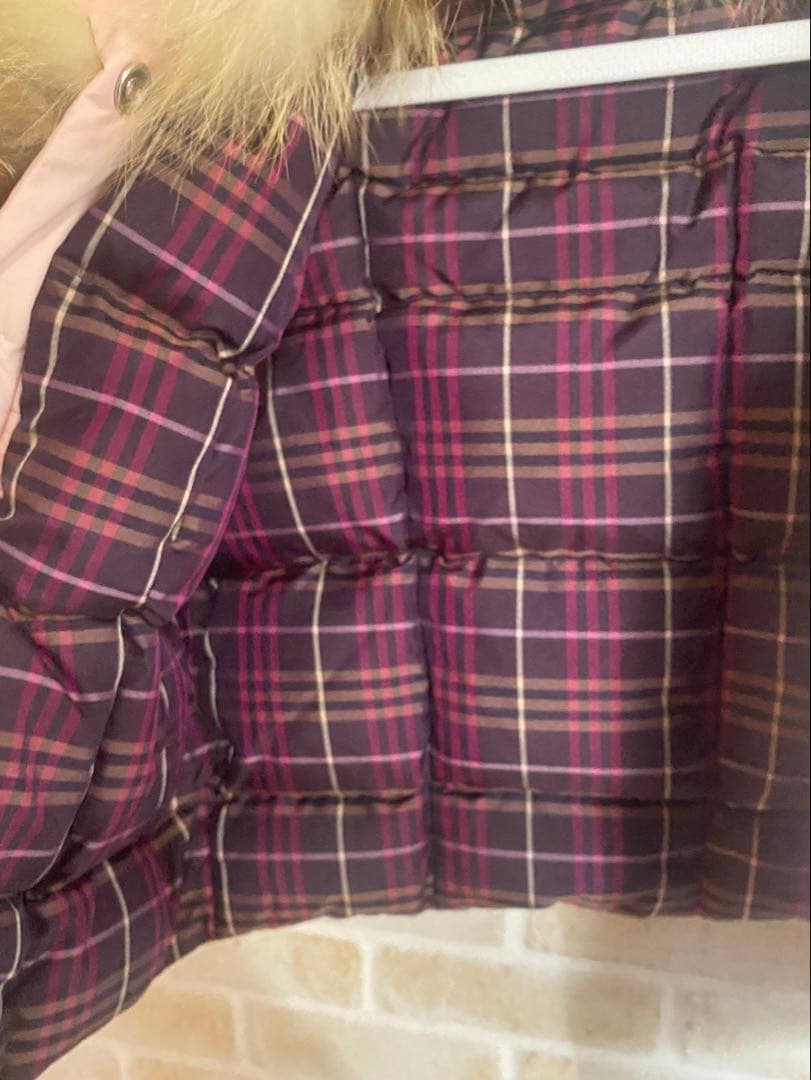 バーバリー　Burberry ダウン　ベスト　ファー　ピンク　ノバチェック