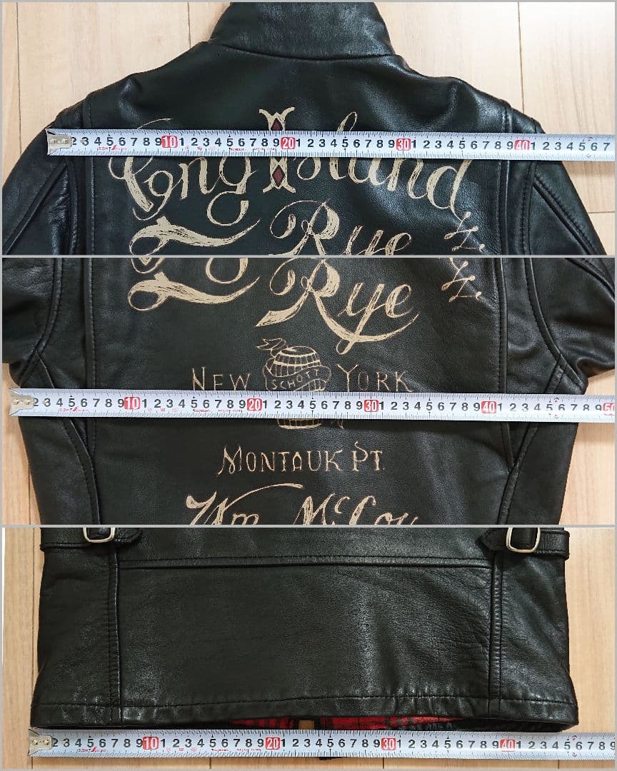 Schott 純正ペイント 襟付きシングル クラシックトラッカー 黒 S