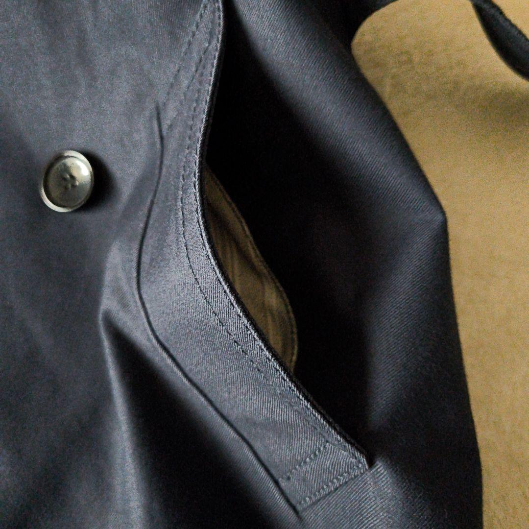 美品✨COACH ショートトレンチコート ダブルブレスト ベルト付 ネイビーM