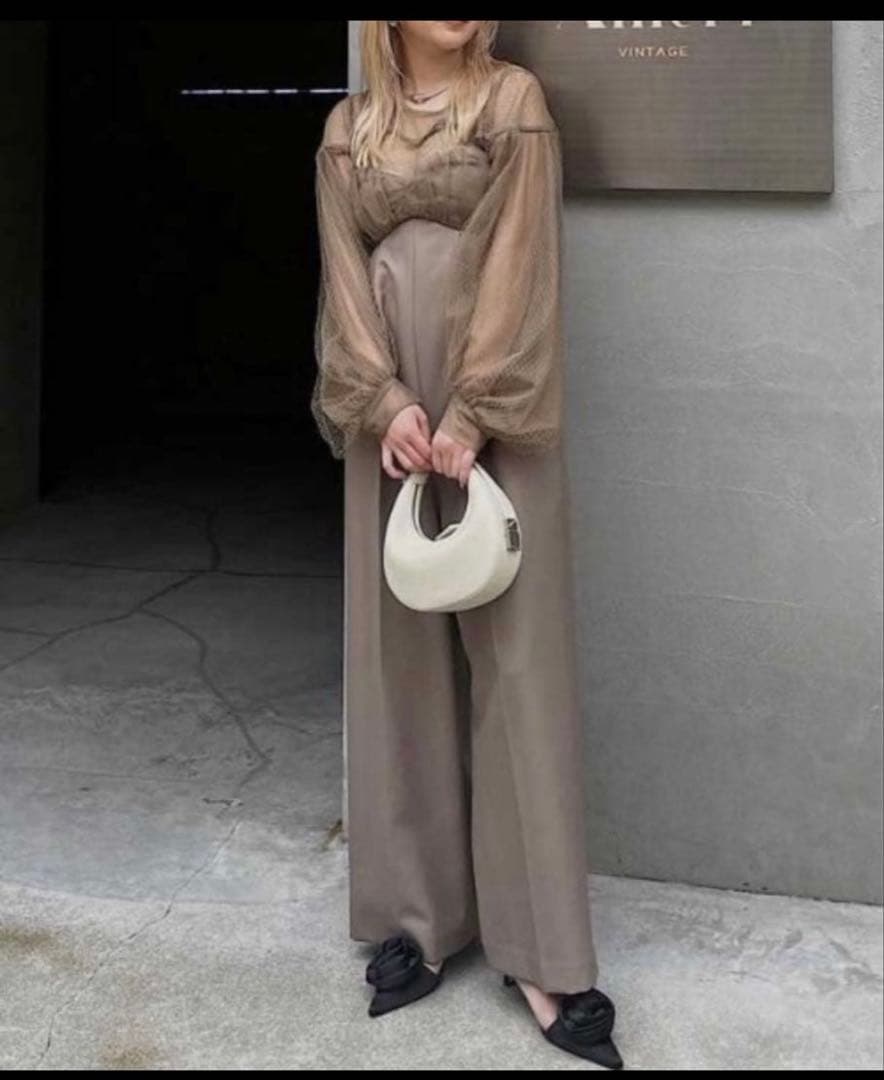 サロペット・オーバーオール・オールインワン Ameri NET TULLE TOP LAYERED ROMPERS