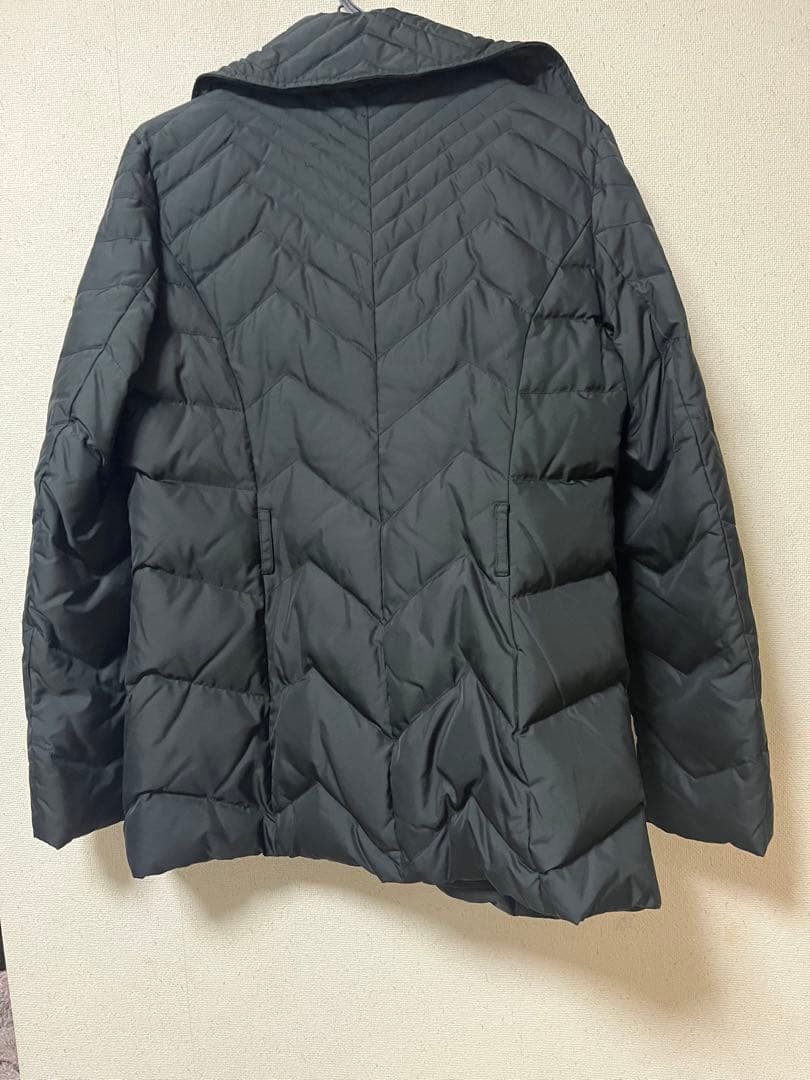 【美品】MaxMara Studio ブラック ダウンジャケット　ベルト黒　襟付