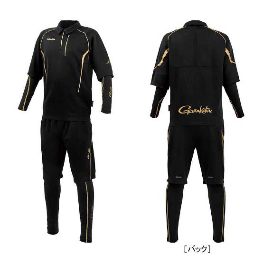 Gamakatsu アクティブクールスーツ　Lサイズ ブラックゴールド