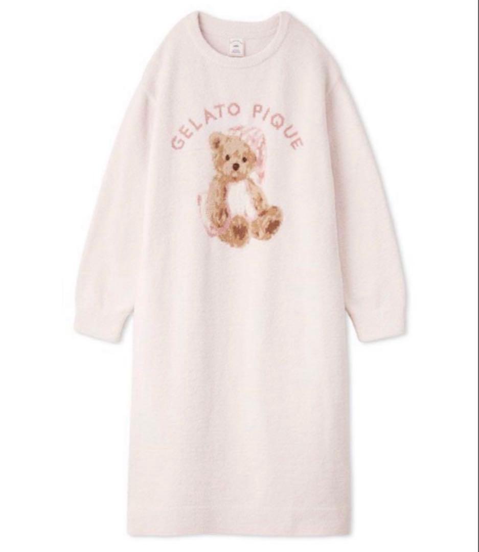 ジェラートピケ GOOD NIGHT BEAR ジャガードワンピース