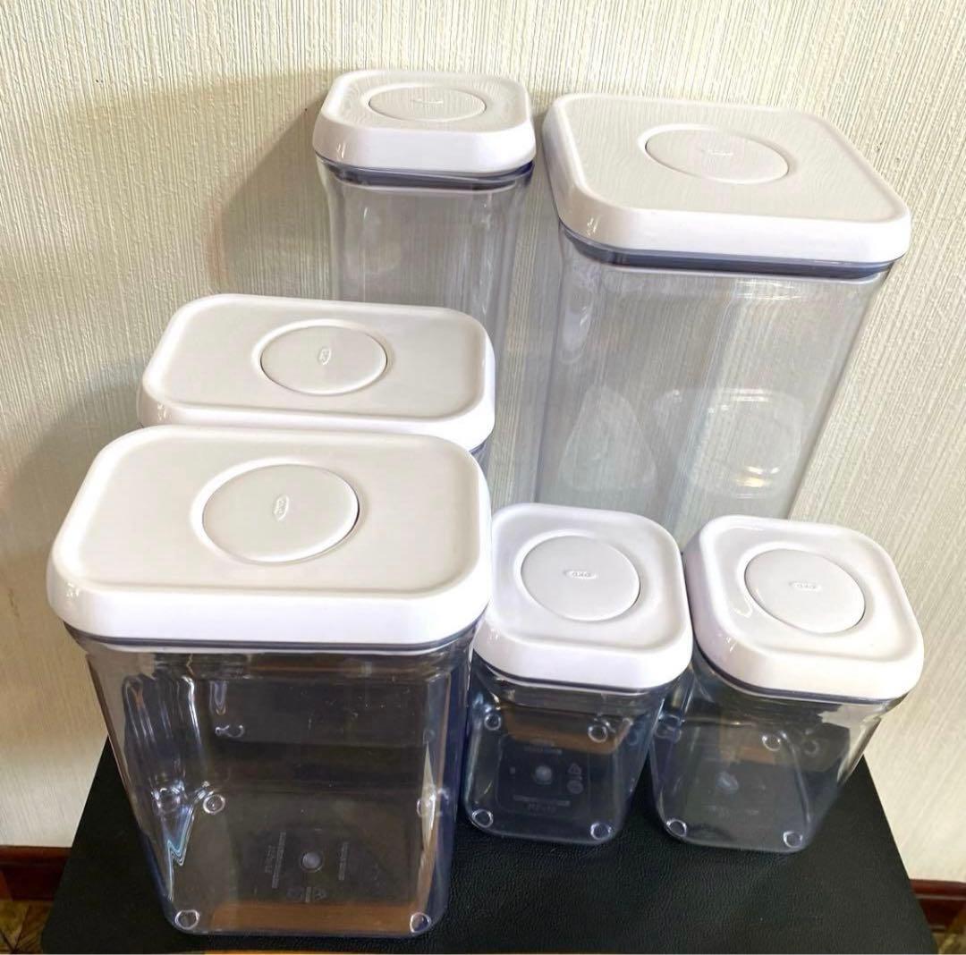 OXO保存容器オクソーポップコンテナ ミニ ショートミディアムトール7点セット