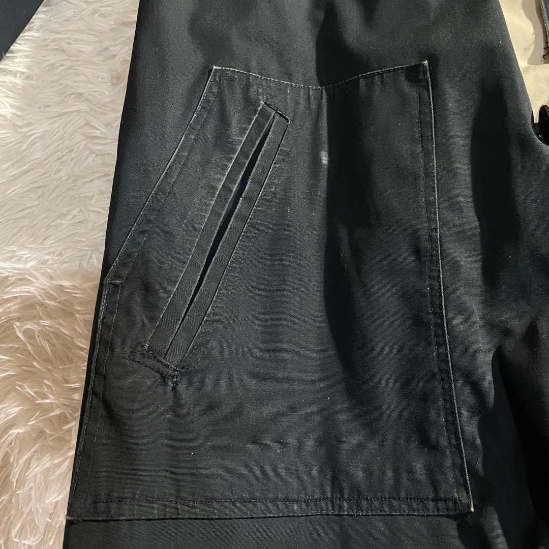 70s 80s Dior ステンカラーコート ベルト付 42 紺 白 ロング