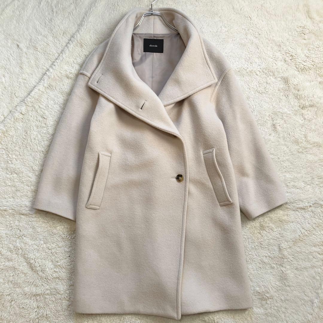 極美品・23AW✨アルアバイル　ショートビーバーファネルネックコート　サイズ1