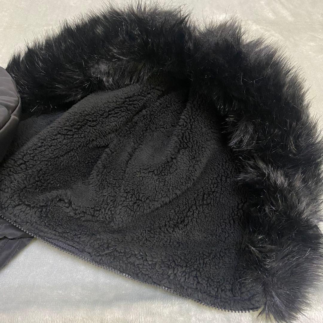 ラルフローレン ダウンコート ロング 黒 3way ベルト Aライン フード S