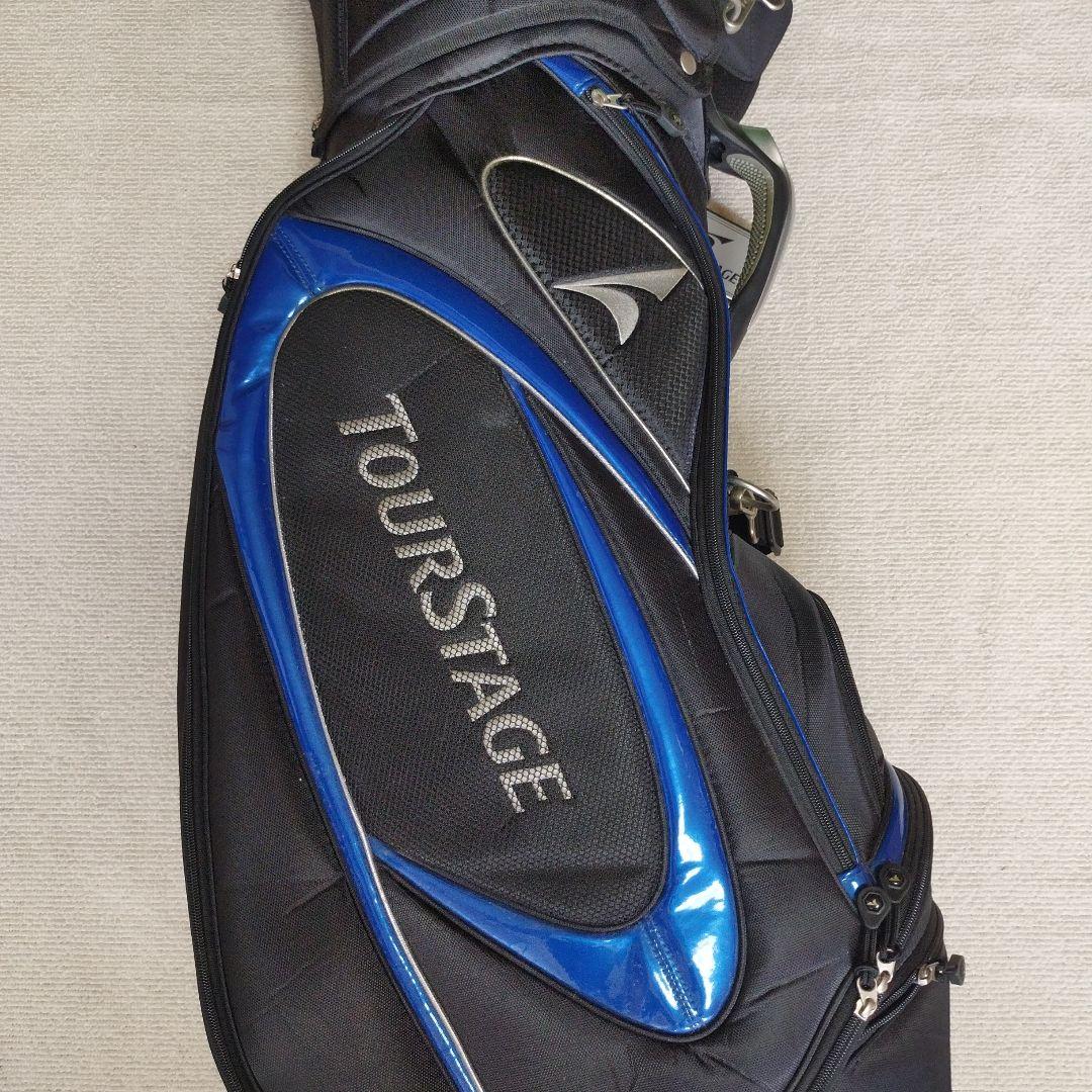 TOURSTAGE キャディバッグ ブラック/ブルー