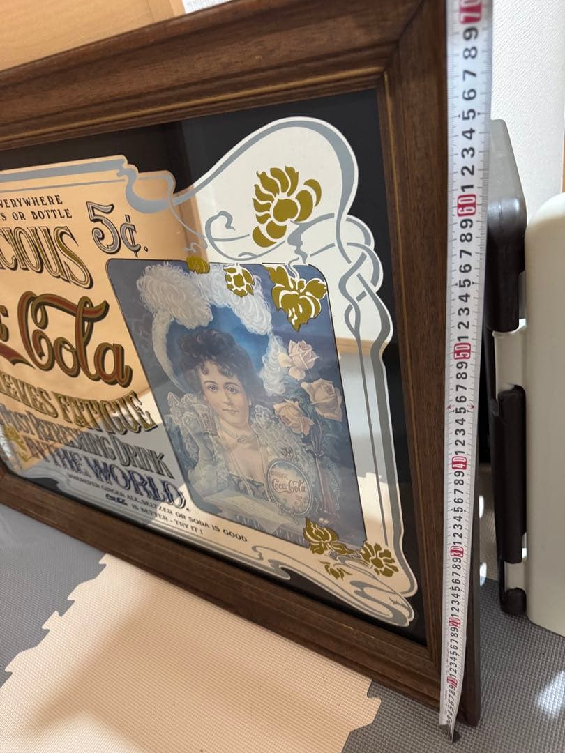 福岡 大型パブミラー　発送不可　コカコーラ看板　cocacola