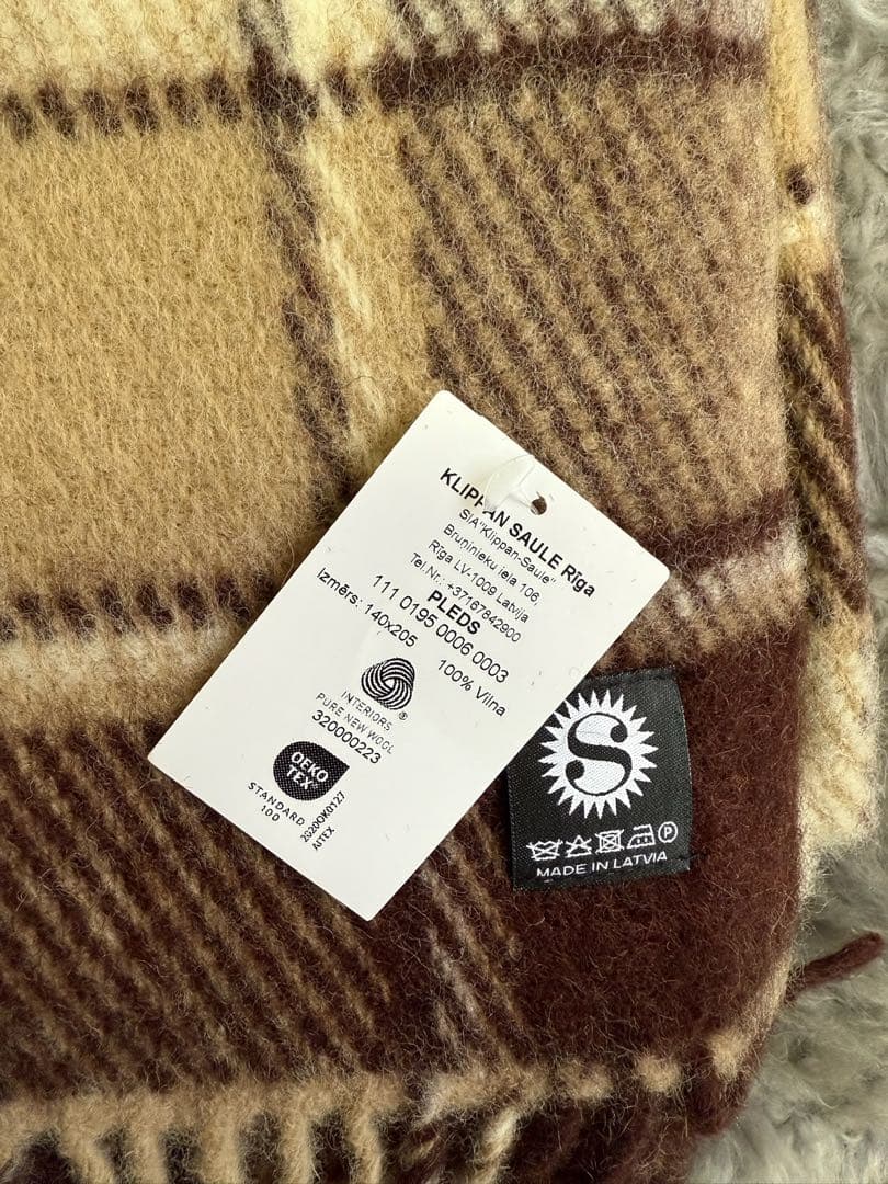 Klippan クリッパン　ブランケット　毛布　ミナペルホネン　チェック柄