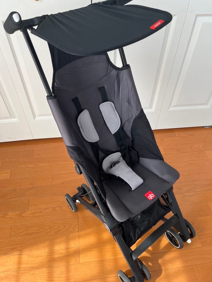 ポキットcybex gb 軽量コンパクト セカンド ベビーカー グレー