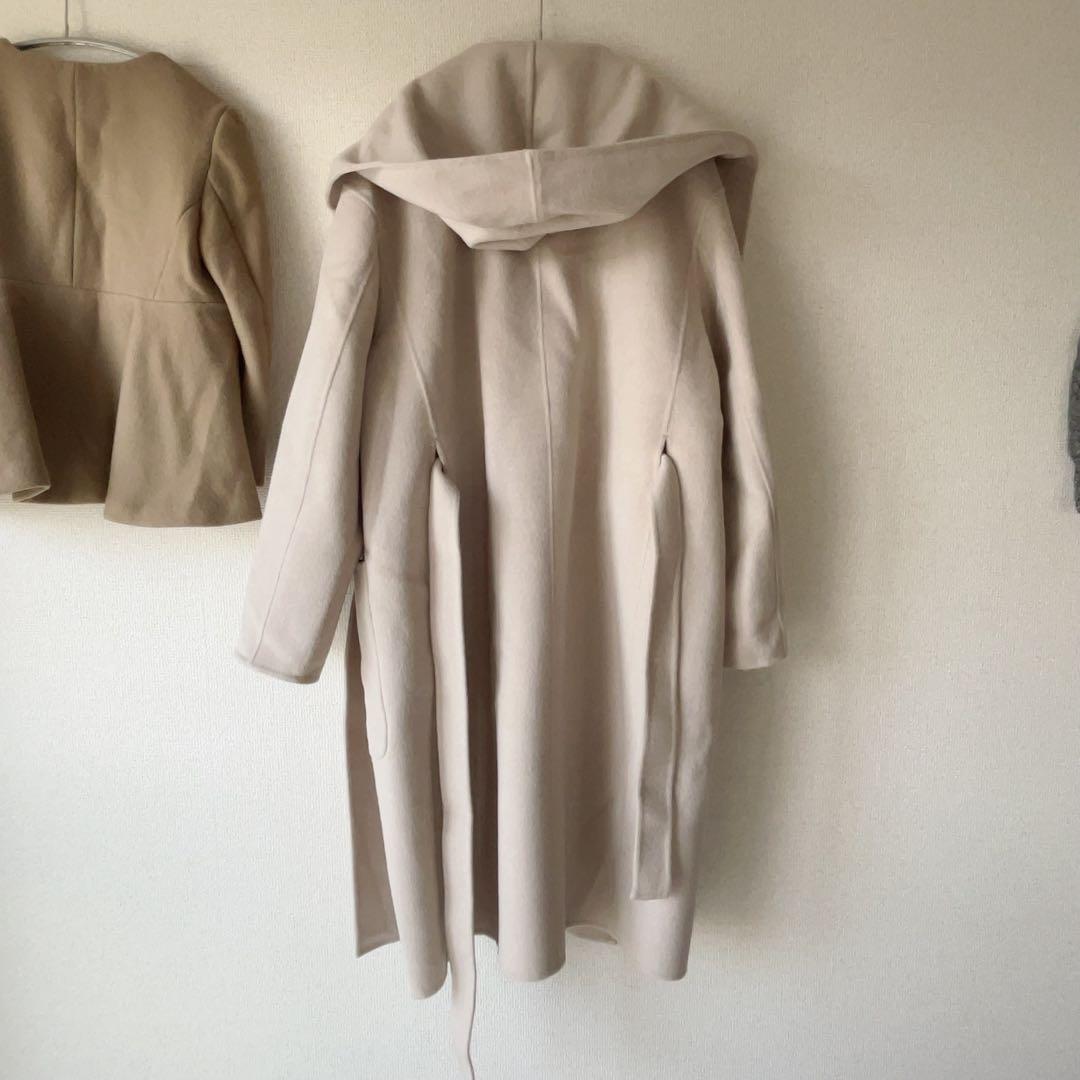 GALERIE VIE ギャルリー　ウールダブルフェイス フーデッドコート