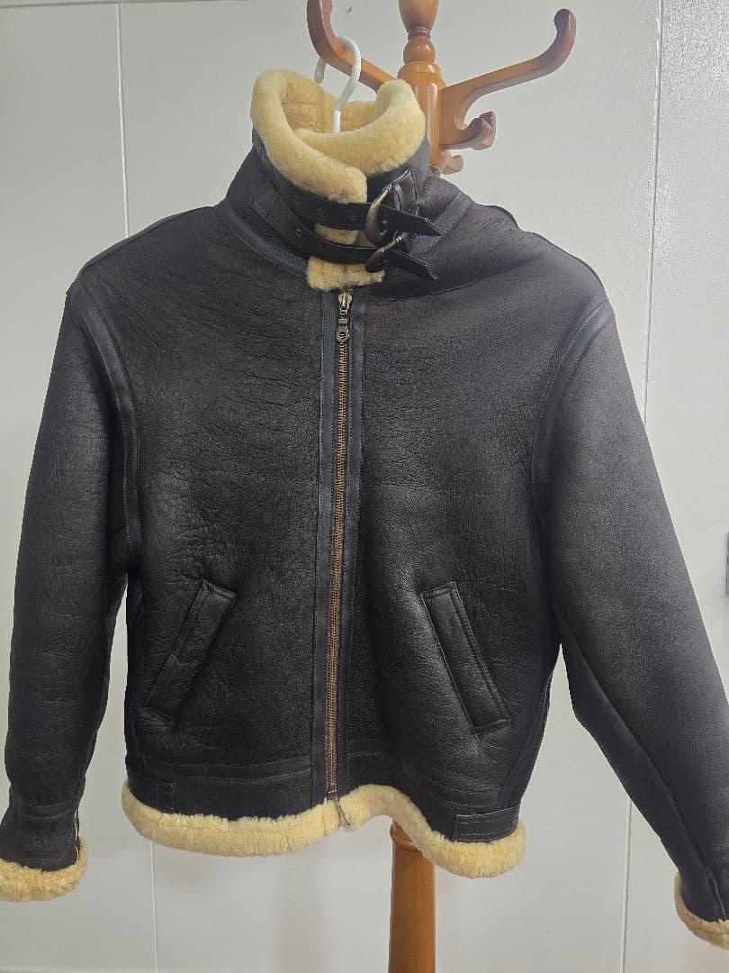 美品 B3 ムートンジャケット ダークブラウン Searling