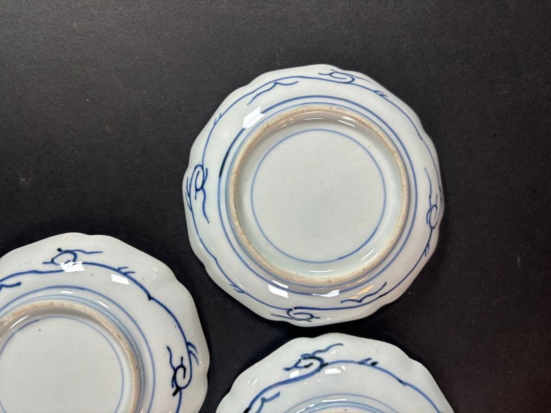 150 伊万里　古伊万里　花唐草　唐草　小皿　5枚