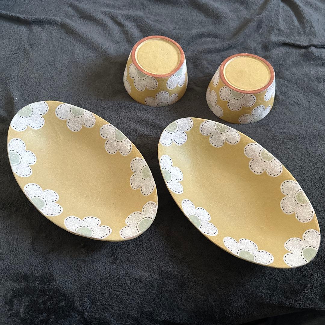 三ッ持啓　オーバル皿