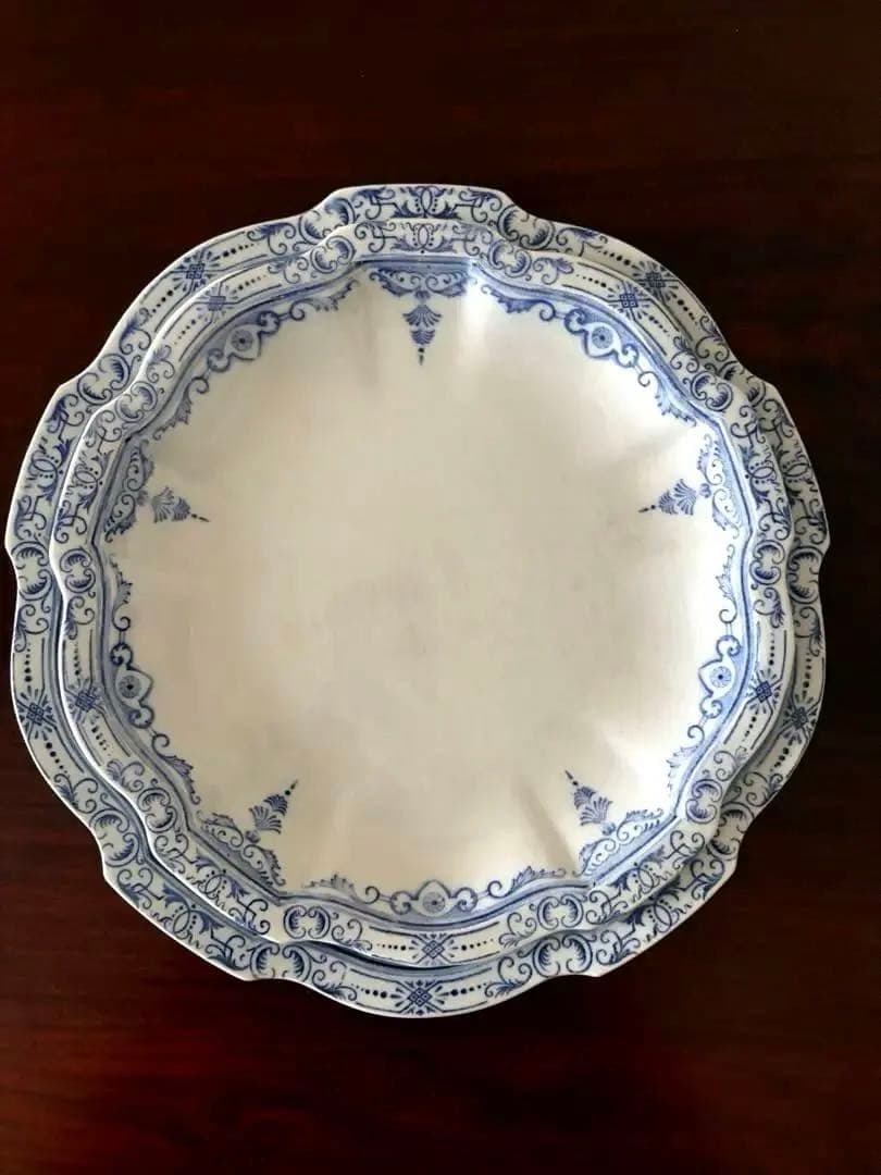 レア エミールブルジョワ アンティークプレート 22.5cm 10角形