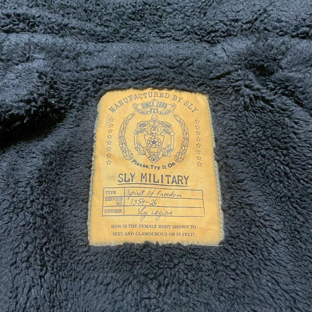 SLY　y2k N-3B グランジ ショートモッズコート ファー 黒