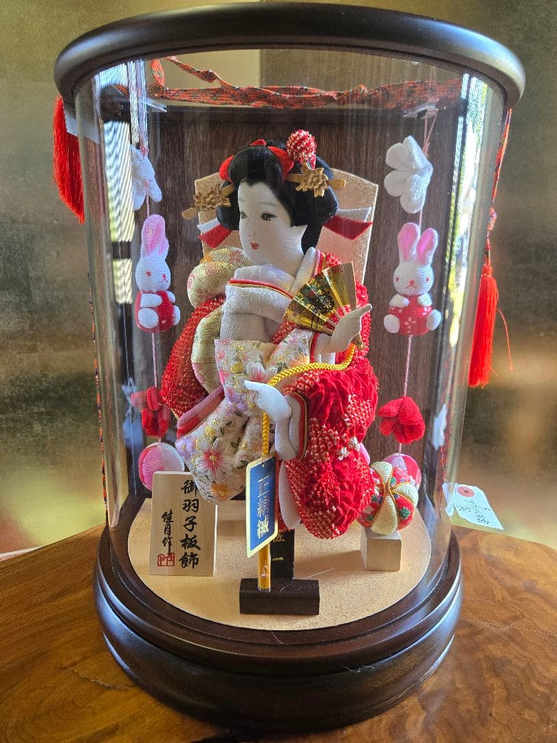 【展示品限り】正月飾り　羽子板　ケース飾り　※閉店セール　H21