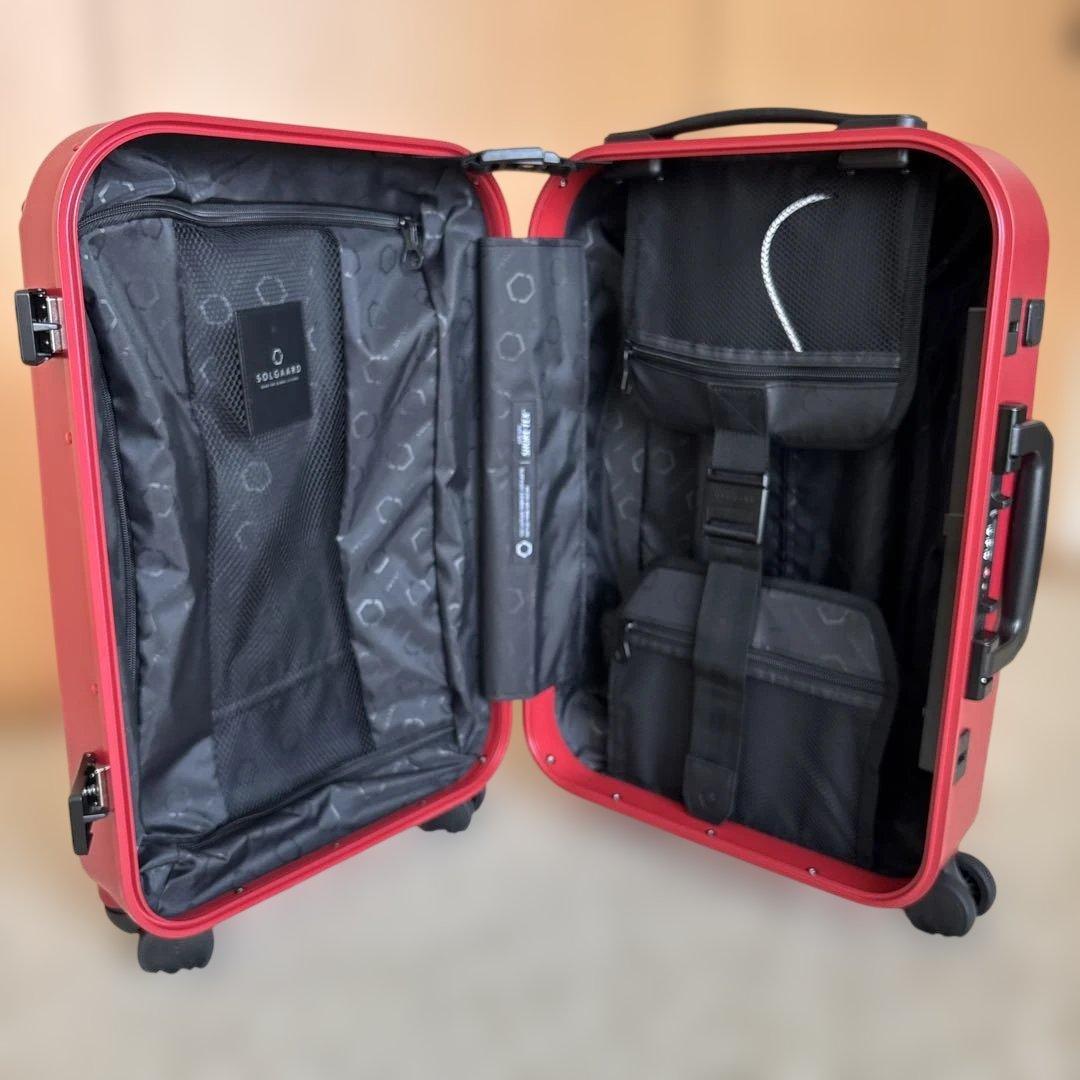 【美品】ソルガード 時短スーツケース 機内持込39L （レッド）