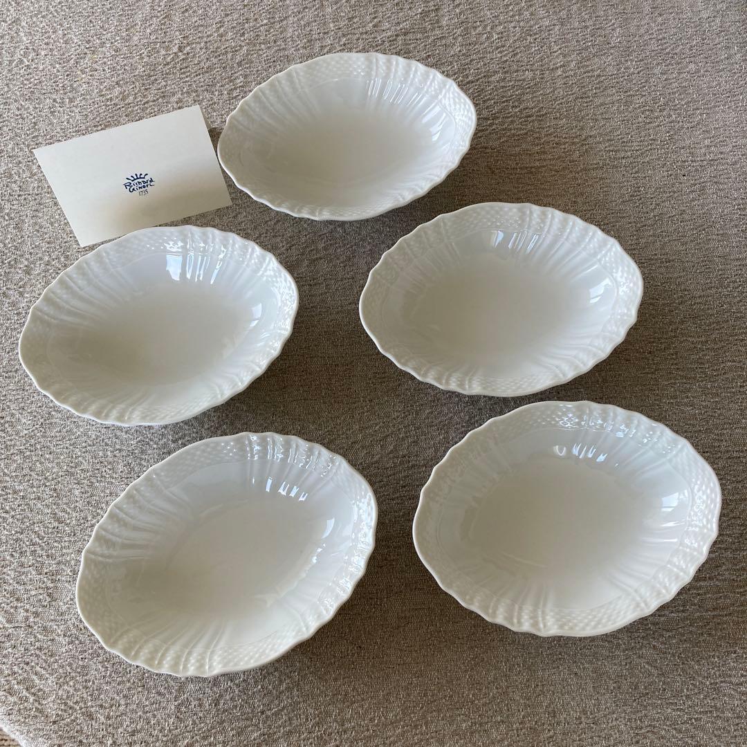 ベッキオホワイトVecchio ginori white　ひし形ミニボウル５枚