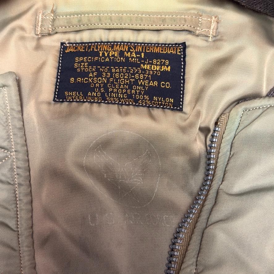 バズリクソンズ MA-1 フライトジャケット CROWNジップ