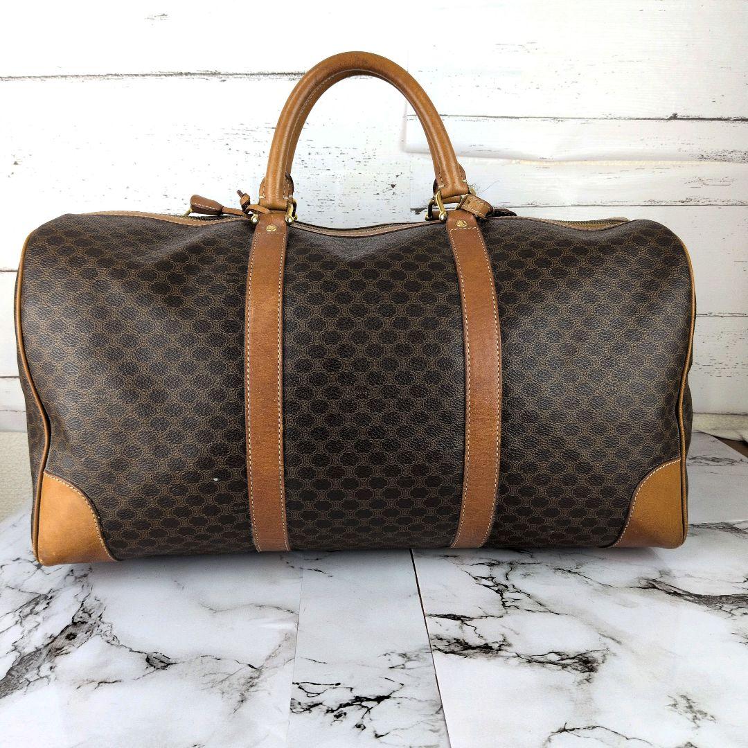 【美品】セリーヌ☆大容量　ゴールド　鍵付　マカダム　ボストンバッグ　旅行