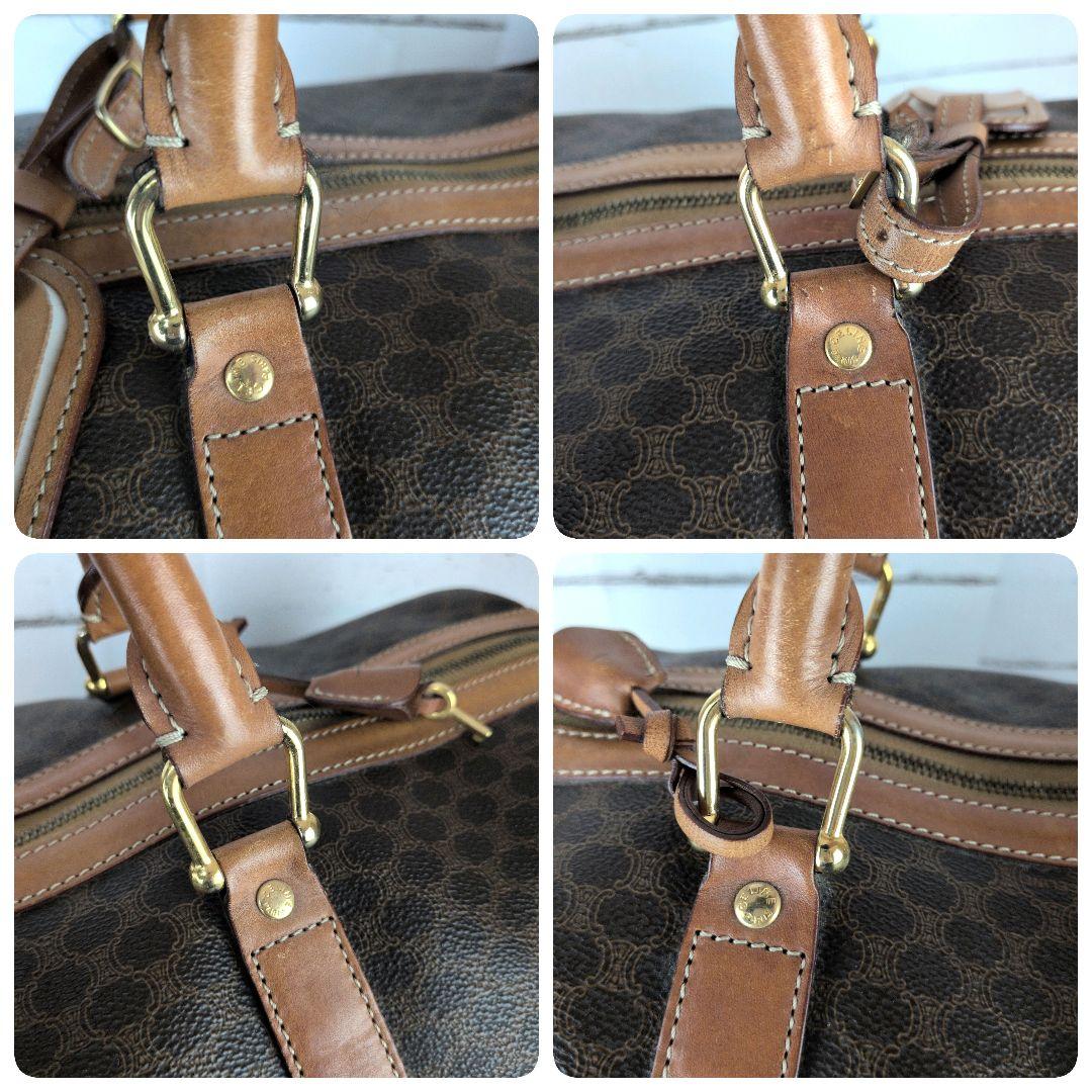 【美品】セリーヌ☆大容量　ゴールド　鍵付　マカダム　ボストンバッグ　旅行