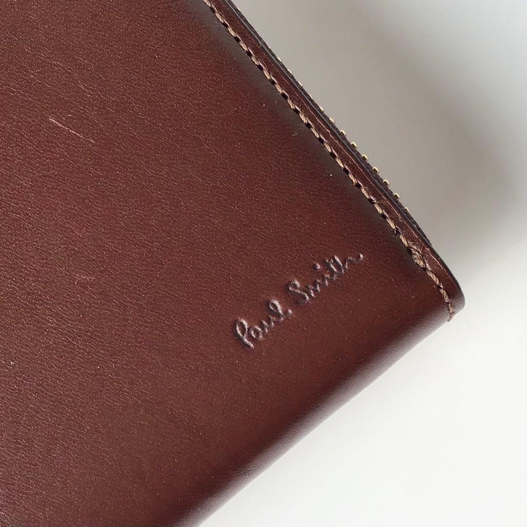 【新品】ポールスミス✨️オールドレザー2 ラウンド 長財布 チョコ ブラウン