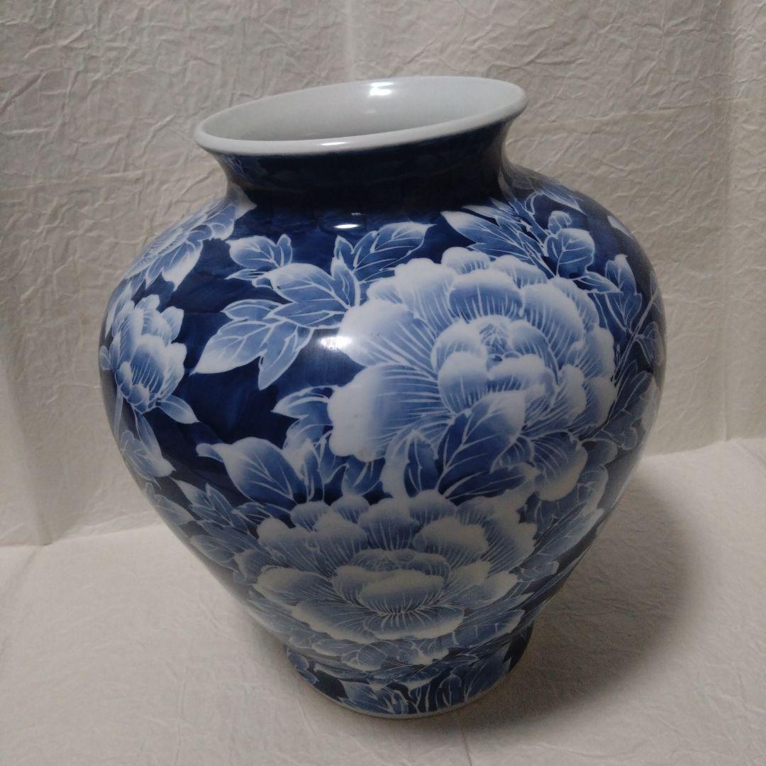 有田焼　肥前峯右衛門 作　花瓶　陶器