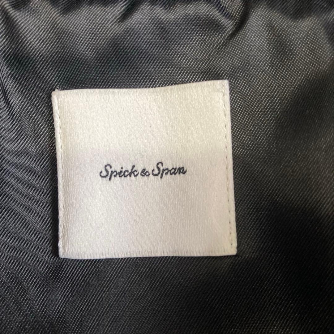 スピックアンドスパン パイルウールダッフルコート 36 ブラック