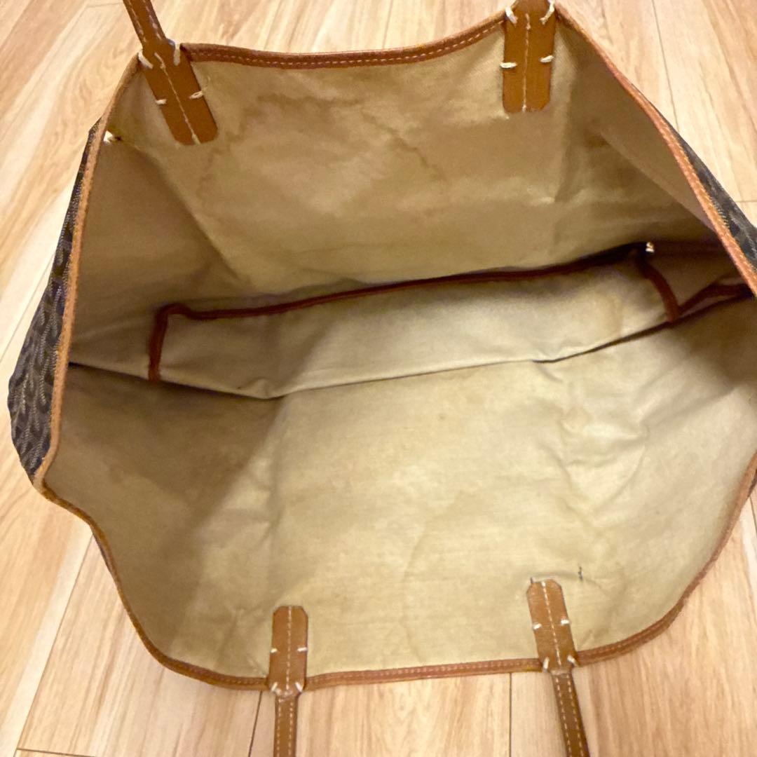 ゴヤール サンルイ GM ダメージ有 ハンドル修理済 黒×茶