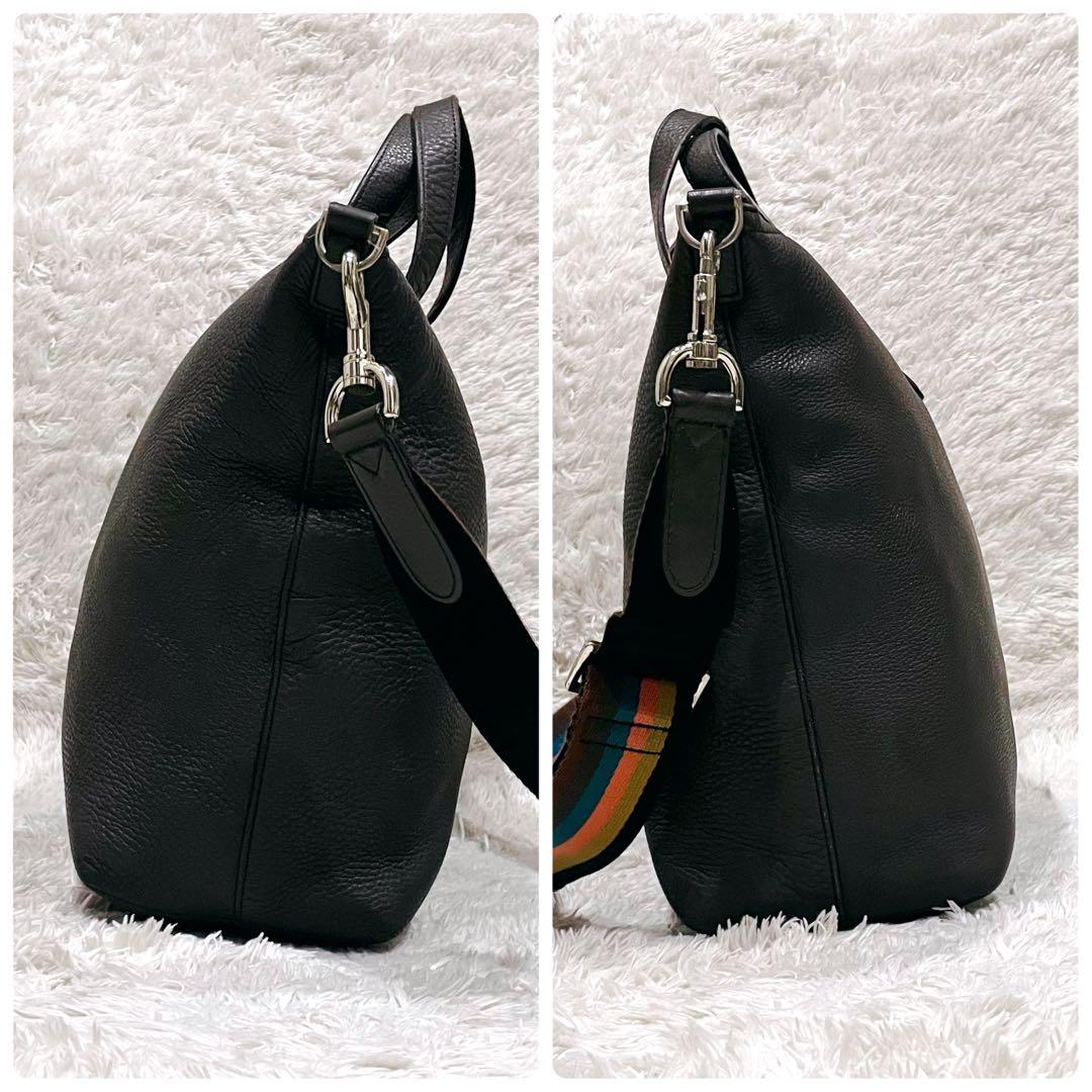 ポールスミス 2wayトートバッグ シボ革 ビジネス ブラウン マルチカラー