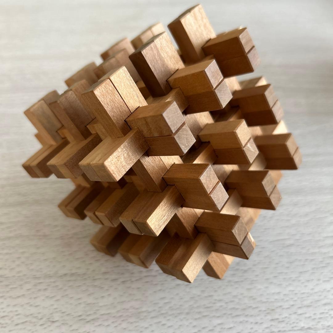 希少 組木細工 山中組木工房 パズル 玩具 オブジェ インテリア
